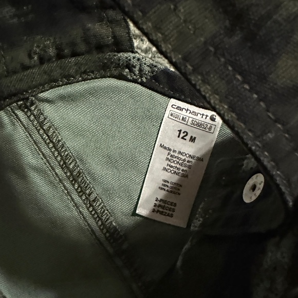 Carhartt Kids Green Camo Overalls - Picture 3 of 3